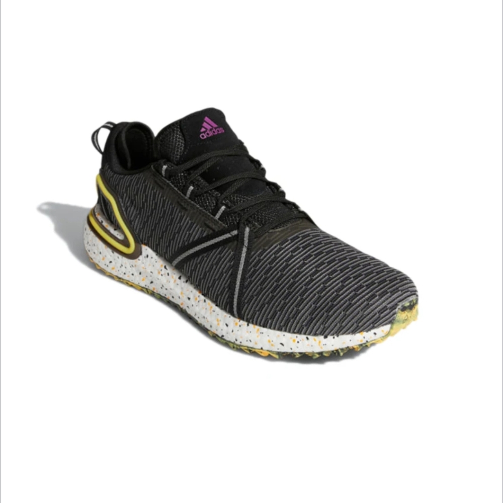 Adidas Solarthon Boost Men 13 Golf Shoes Spikeless Black Yellow White 092025 - Picture 3 of 6